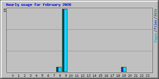 Hourly usage for February 2026
